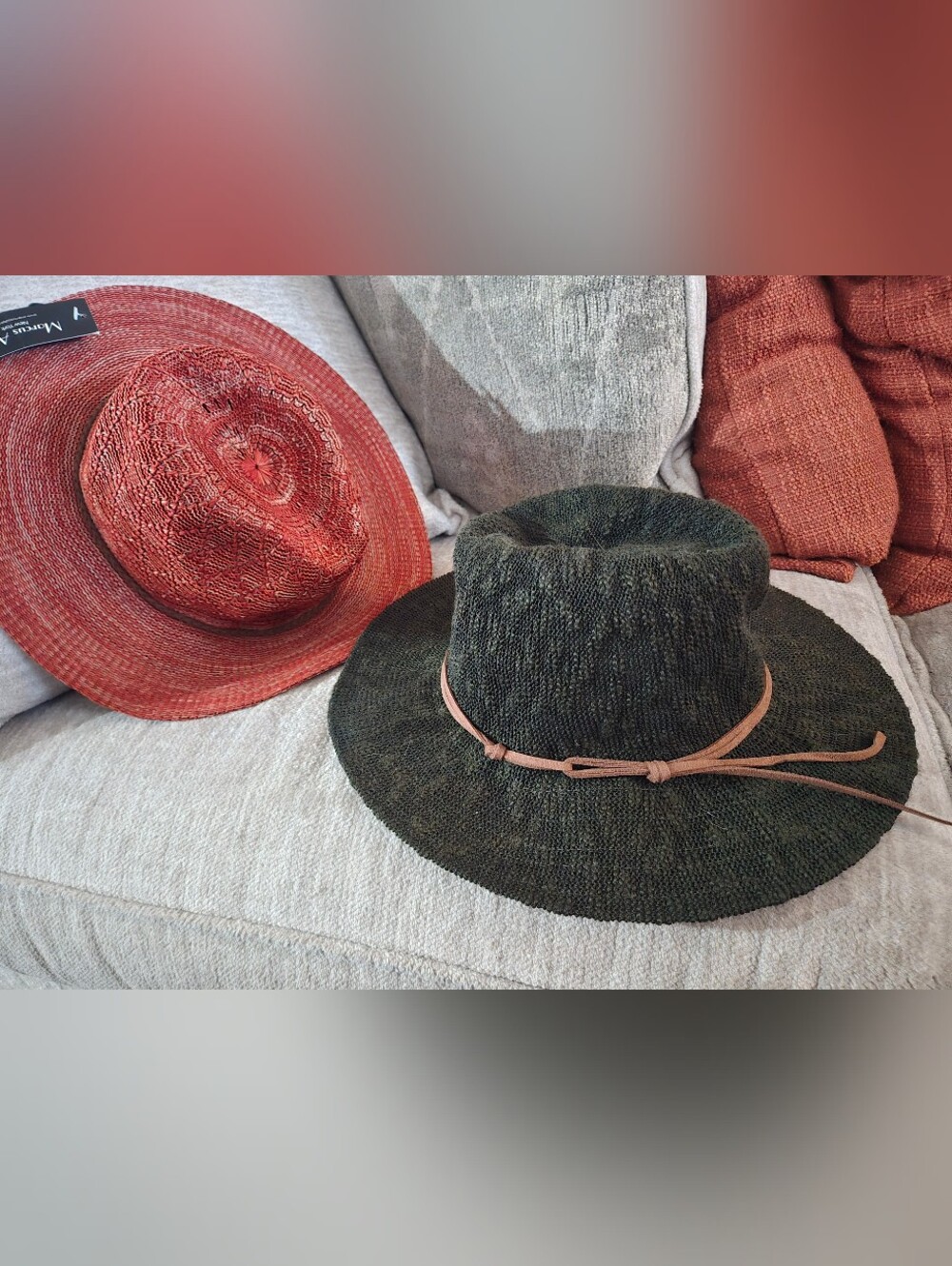 2 Francesca's Collections  Raffia Fedora with Tan Band